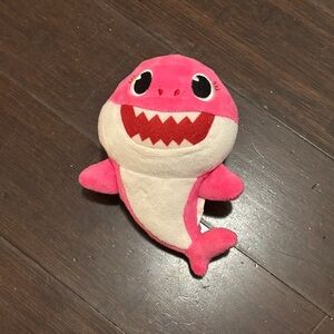 Vibrant Pink and White Shark Aquarium Decor